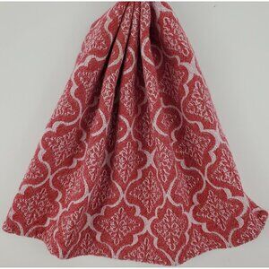 Kitchen Towel Red White Geometric Quatrefoil Design Patriotic Vintage